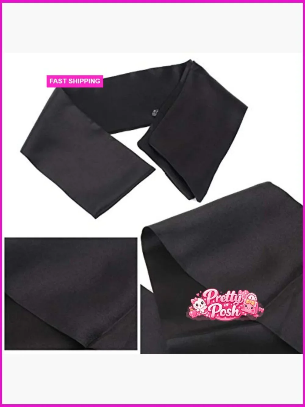 Satin Edge Scarves for Wigs, Non-Slip Hair Wrap, 58 Inch